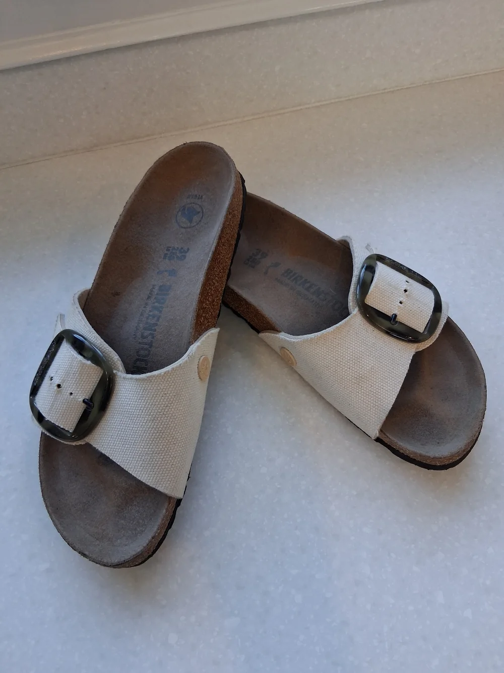 Birkenstock Women's Madrid Vegan Sandal in Eggshell